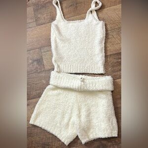 Skims fuzzy sleepwear set